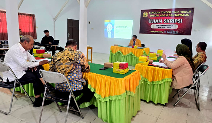 Ketika sidang skripsi berlangsung.