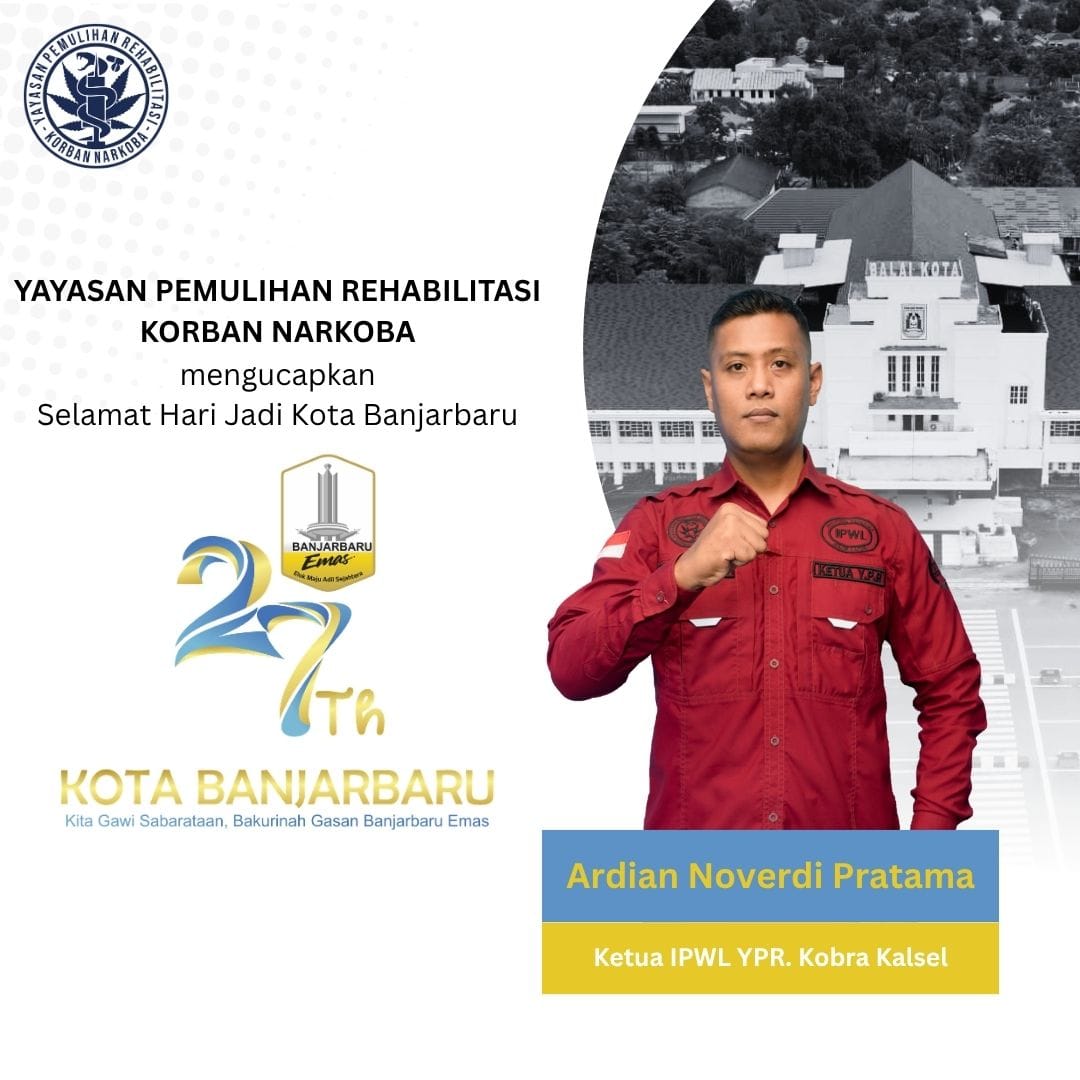 Ardian Noverdi Pratama Ketua IPWL UPR Kobra Kalsel Mengucapkan Selamat Hari Jadi ke-27 Kota Banjarbaru 20 April 2026