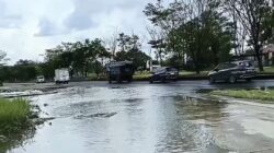 20 Tahun Terendam, Jalan Lingkar Selatan Basirih Banjarmasin ‘Jebakan’ Pengendara ‎