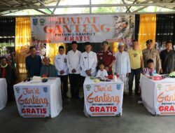 Jumat Ganteng Potong Rambut Gratis Digelar DMI HSS di Masjid Angkinang