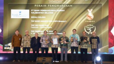 Empat Tahun Berturut-turut Raih Bintang 5, Bank Kalsel Borong Penghargaan TOP BUMD Awards 2026