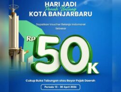 Hari Jadi ke-27 Banjarbaru, Bank Kalsel Bagikan Voucher Belanja Gratis