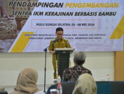 Sebanyak 35 Pelaku IKM Kerajinan Bambu di HSS Dibimbing Pengembangan Usaha