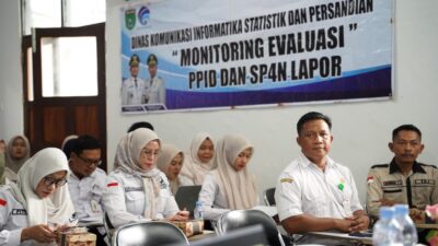 Monitoring dan Evaluasi (Monev) Pejabat Pengelola Informasi dan Dokumentasi (PPID) serta Sistem Pengelolaan Pengaduan Pelayanan Publik Nasional–Layanan Aspirasi dan Pengaduan Online Rakyat (SP4N-LAPOR!), Rabu (6/5/2026) di Gunung Tinggi, Batulicin.