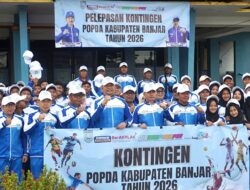 Sekda Banjar Lepas Kontingen Popda 2026, Jaga Nama Baik dan Junjung Sportivitas