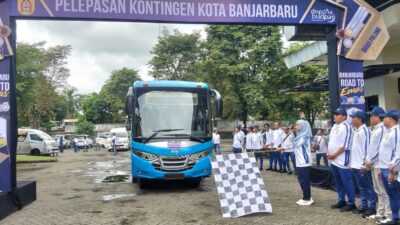 Lisa Halaby Lepas Kontingen Popda Kota Banjarbaru, Optimis Raih Prestasi Membanggakan