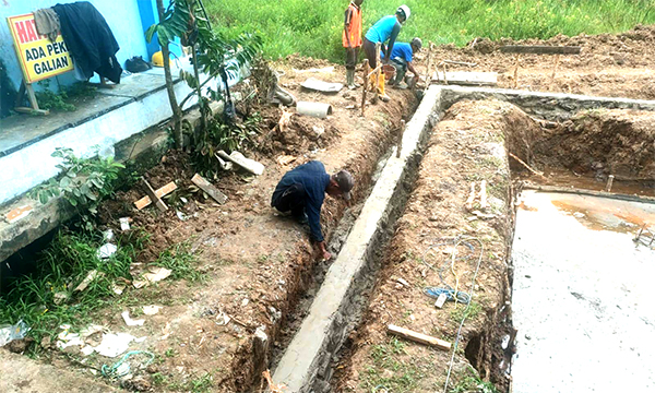 Pembangunan SPAM di Sungai Tabuk Kabupaten Banjar.