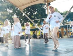 Dukung Germas, TP PKK HSS Senam Sehat Ceria Bersama
