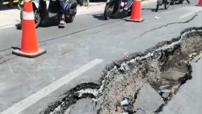 Jalan Veteran Sungai Lulut Ambles; Akses Vital Banjarmasin Timur Terancam Lumpuh, Dinas PUPR Siapkan Penanganan Darurat