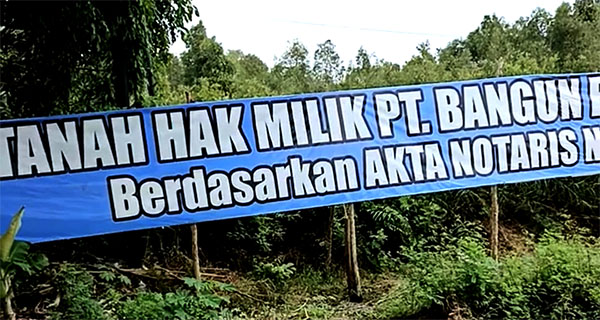 Lahan yang menjadi sengketa antara PT Bangun Banua Kalimantan Selatan dan Anna Trisula dkk di Jalan A Yani Km 16.700 Kabupaten Banjar.