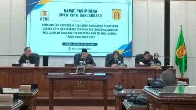 DPRD Banjarbaru Sahkan Perda Pertanggungjawaban APBD 2025, Soroti Pendataan Aset Daerah