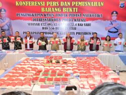 Jaringan Narkoba Antarprovinsi Diciduk Polda Kalsel, Sita 172,4 Kg Sabu dan 556 Butir Ekstasi