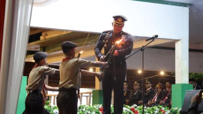 Semarak Pawai Obor dan Taptu Warnai Malam Kemerdekaan RI di Tanah Bumbu