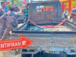 Mobil Suzuki Carry Membawa BBM Jenis Solar Terbakar