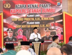 Pemkab Tanah Bumbu Apresiasi Pengabdian AKBP Arief Prasetya, Sambut Kapolres Baru AKBP Novy Adi Wibowo