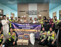 Rangkaian HUT Lalu Lintas Bayangkara ke-71, Satlantas Polres Batola Gelar Bakti Sosial dan Doa Bersama Anak Panti Asuhan